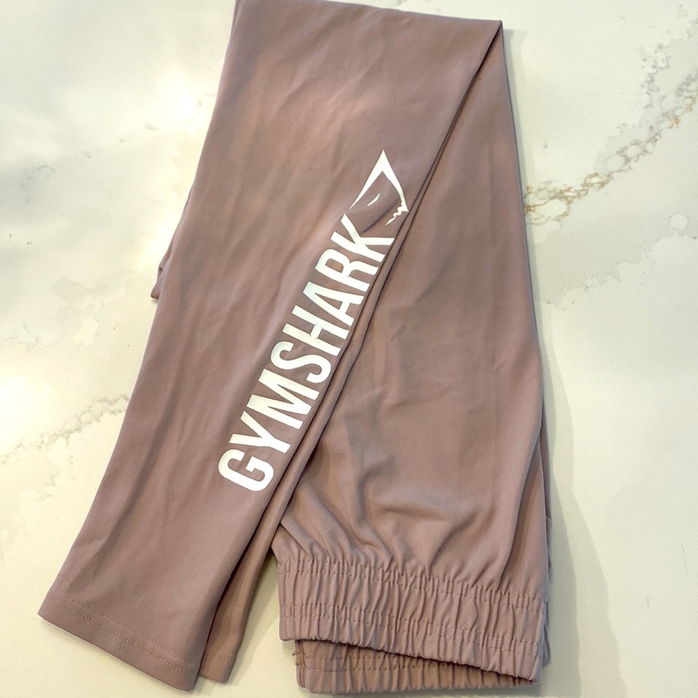 Gymshark pink high waist workout leggings pants Medium all elastic waist